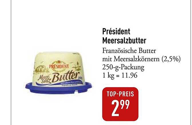 Président Meersalzbutter 250 g