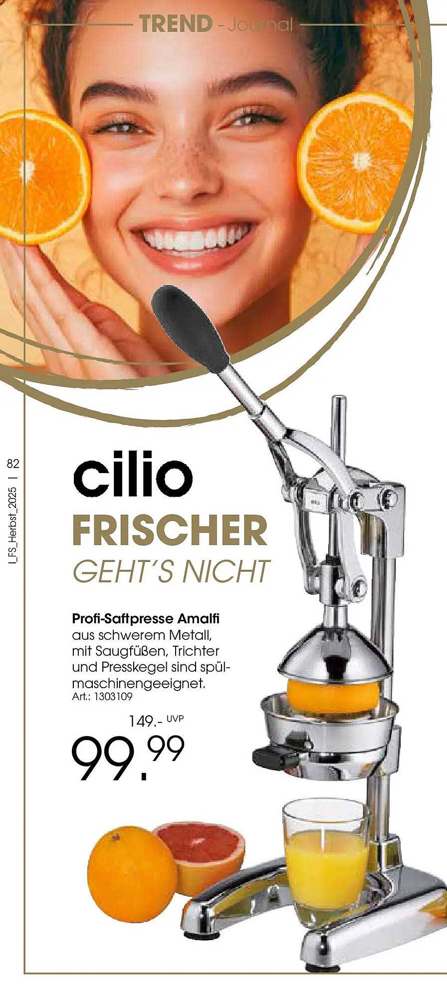 Profi-Saftpresse Amalfi von Cilio