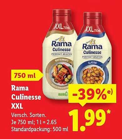 Rama Culinesse XXL 750 ml – Perfekt Braten