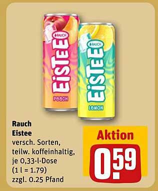 Rauch Eistee - verschieden Sorten, teilweise koffeinhaltig