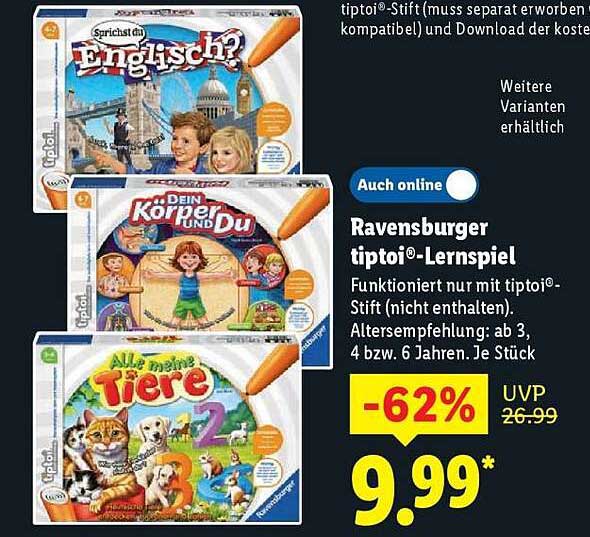 Ravensburger tiptoi®-Lernspiel für nur 9,99 €