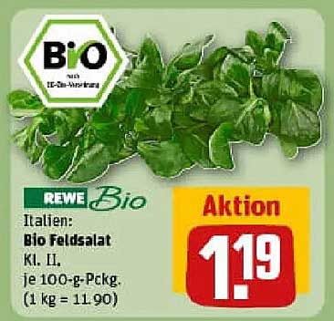 REWE Bio Feldsalat Kl. II - Aktion