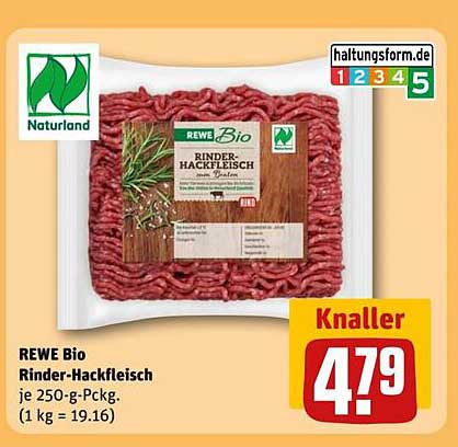 REWE Bio Rinder-Hackfleisch je 250-g-Pckg.