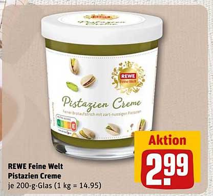 REWE Feine Welt Pistazien Creme 200 g für nur 2,99 €