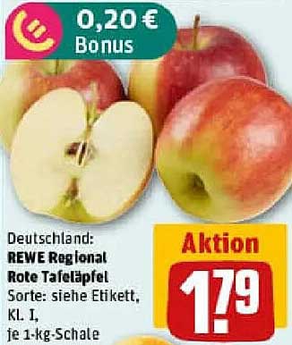REWE Regional Rote Tafeläpfel - Aktion