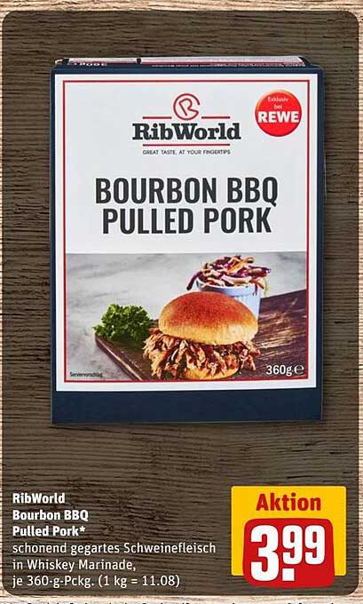 RibWorld Bourbon BBQ Pulled Pork 360 g Packung