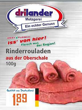 Rinderrouladen aus der Oberschale von drilander - 100g