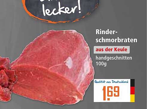 Rinderschmorbraten aus der Keule - handgeschnitten