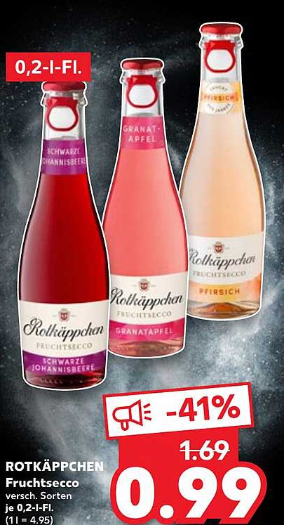 Rotkäppchen Fruchtsecco versch. Sorten je 0,2-l-Flag.