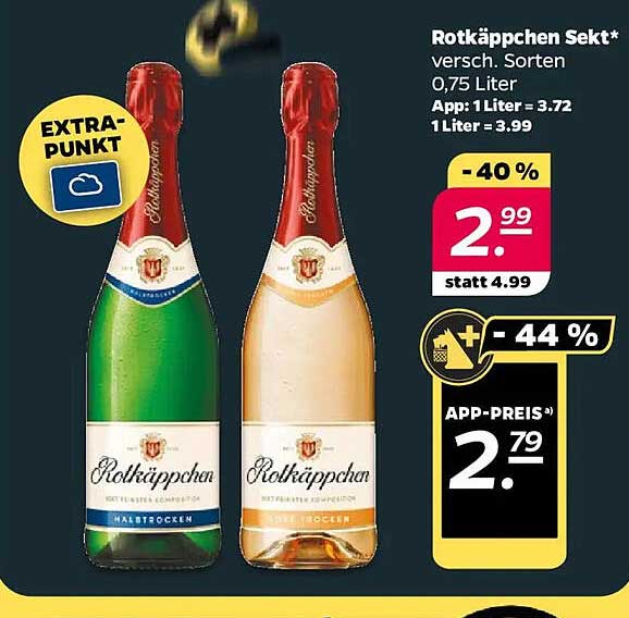 Rotkäppchen Sekt, verschiedene Sorten 0,75 Liter
