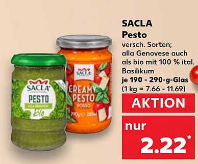 SACLA Pesto – verschiedene Sorten, auch bio