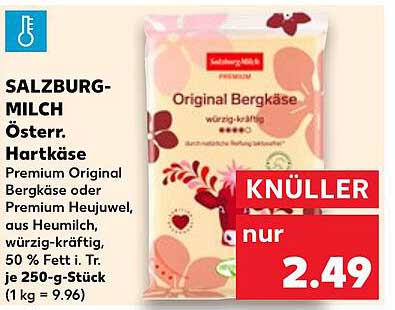 SALZBURG-MILCH Original Bergkäse würzig-kraftig 250-g-Stück