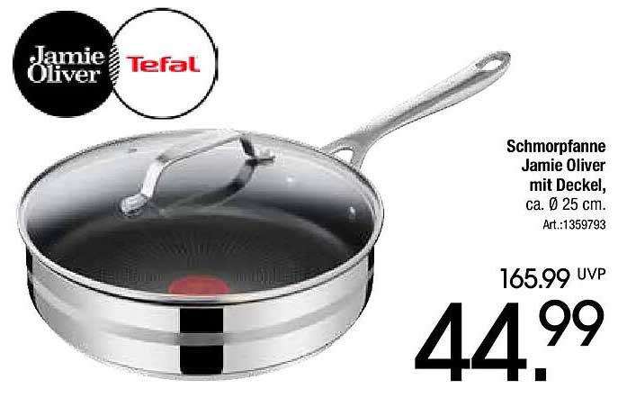 Schmorpfanne Jamie Oliver mit Deckel, ca. Ø 25 cm