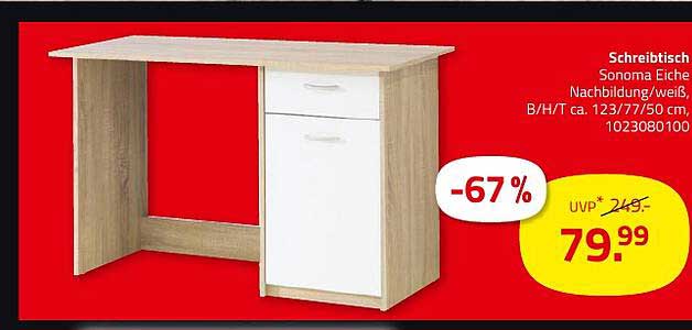 Schreibtisch Sonoma Eiche Nachbildung/weiß