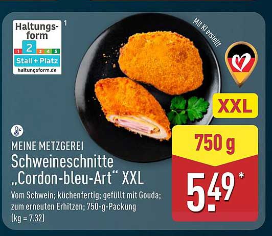 Schweineschnitte „Cordon-bleu-Art“ XXL
