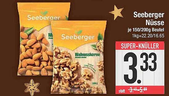 Seeberger Nüsse je 150/200g Beutel