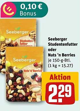Seeberger Studentenfutter oder Nuts 'n' Berries