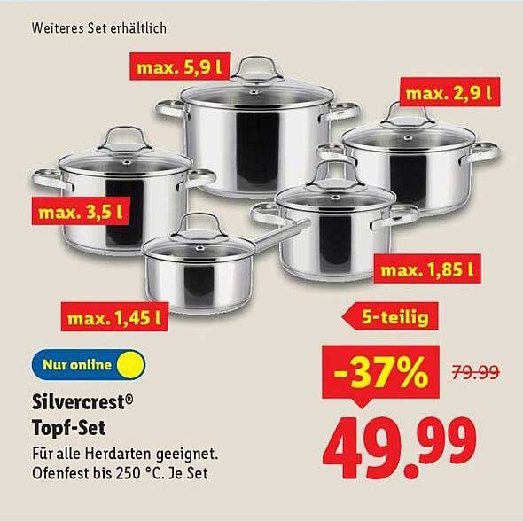 Silvercrest® Topf-Set – 5-teilig