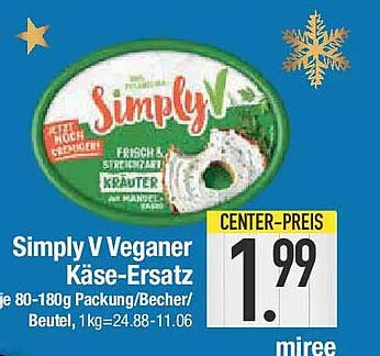 Simply V Veganer Käse-Ersatz 80-180g