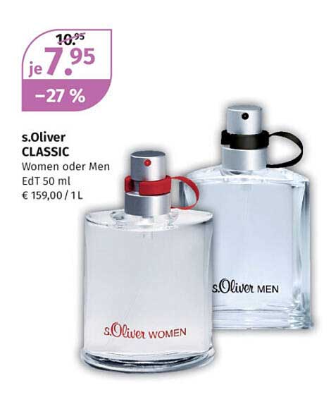 s.Oliver CLASSIC Women oder Men EdT 50 ml