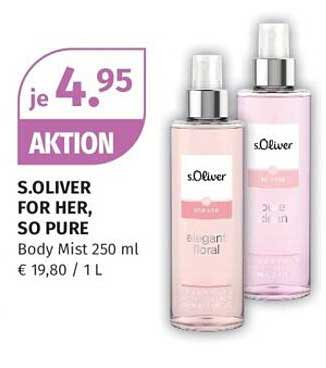 S.Oliver For Her, So Pure Body Mist 250 ml