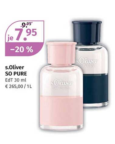 s.Oliver SO PURE EdT 30 ml - 20% Rabatt!