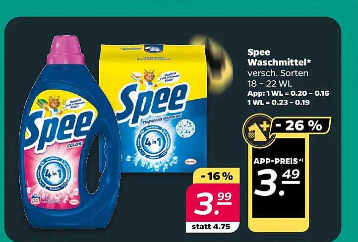 Spee Waschmittel - Verschiedene Sorten 18 - 22 WL