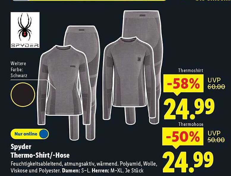 Spyder Thermo-Shirt/Hose - Optimaler Komfort für kalte Tage