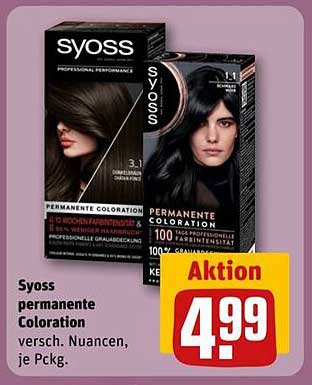 Syoss permanente Coloration - verschiedene Nuancen