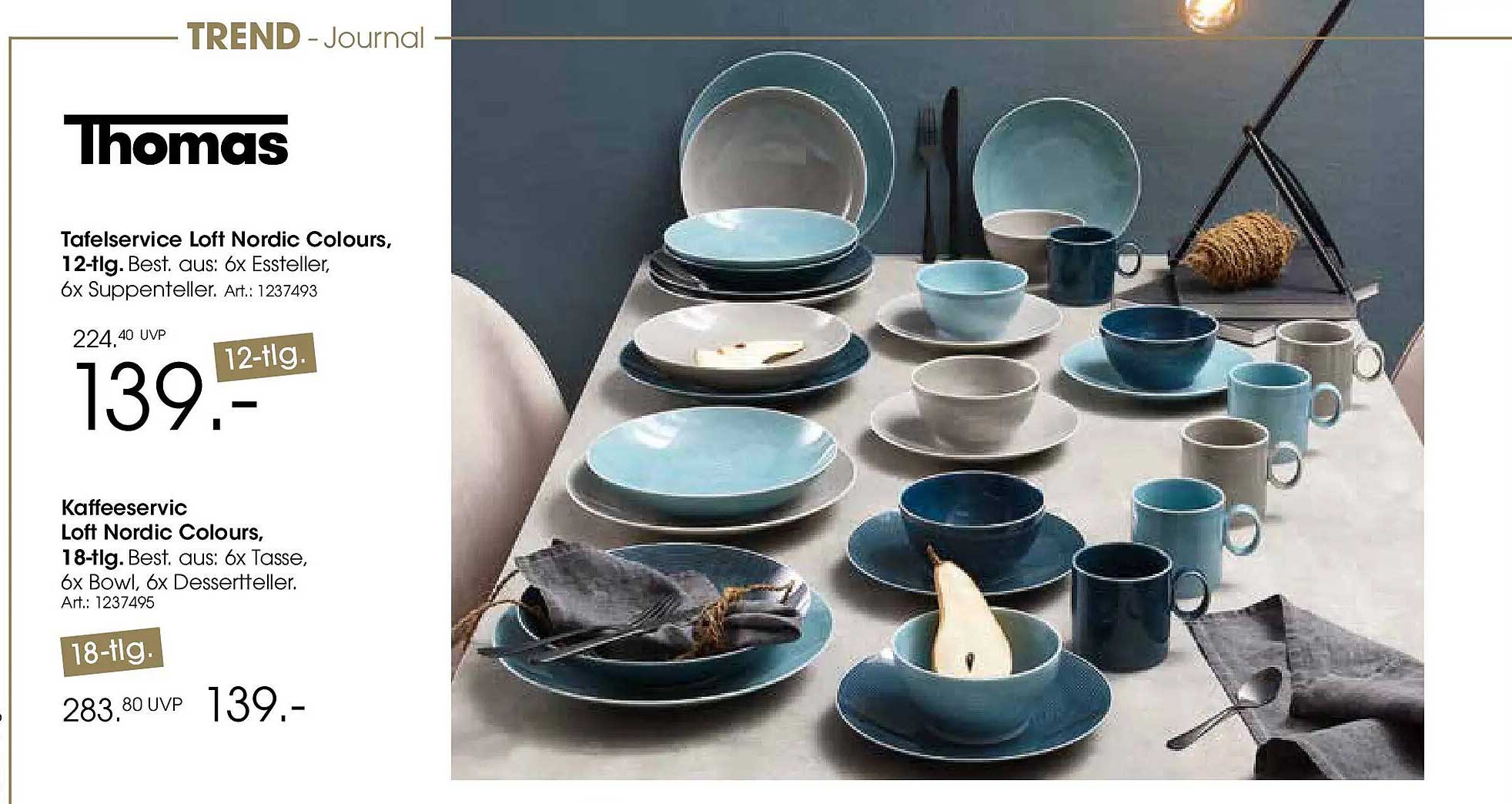 Tafelservice Loft Nordic Colours, 12-tlg.