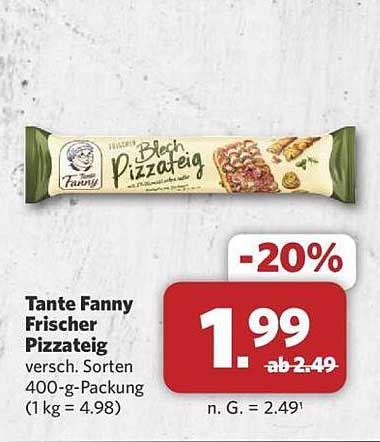 Tante Fanny Frischer Pizzateig