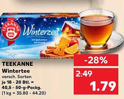 TEEKANNE Wintertee 40,5 - 50-g-Packung