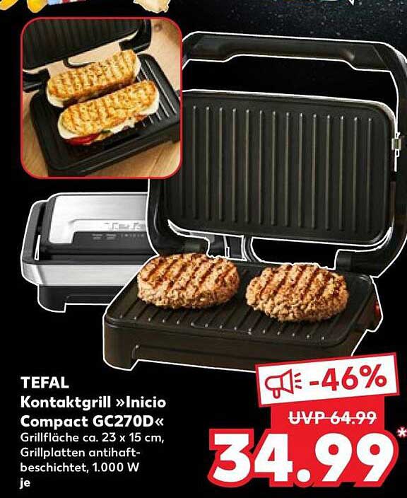 TEFAL Kontaktgrill »Inicio Compact GC270D«