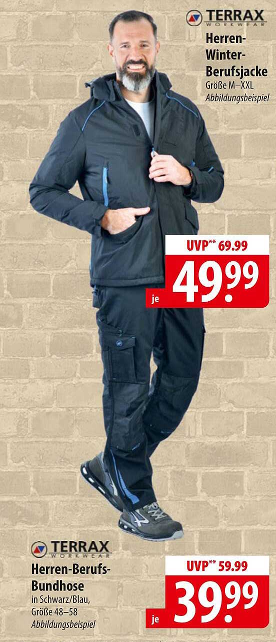 Terras Herren-Winter-Berufsjacke und Herren-Berufs-Bundhose