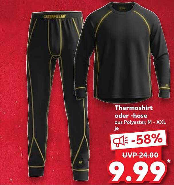 Thermoshirt oder -hose aus Polyester, M - XXL je