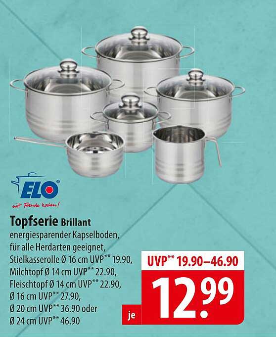 Topfserie Brillant von ELO - Jetzt für nur 12,99 €!