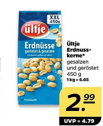 Ültje Erdnüsse - geröstet & gesalzen 450 g