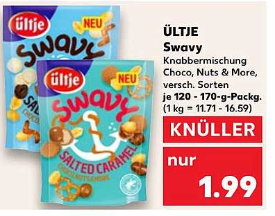 ÜLTJE Swavy Knabbermischung Choco, Nuts & More, 170-g-Packung