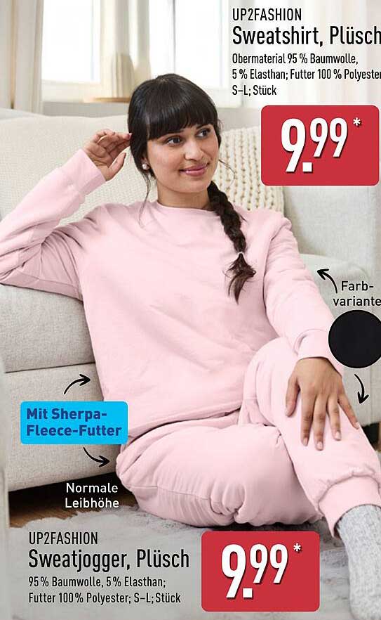 UP2FASHION Sweatshirt und Sweatjogger, Plüsch