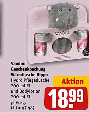 Vandini Geschenkpackung Wärmflasche Hippo