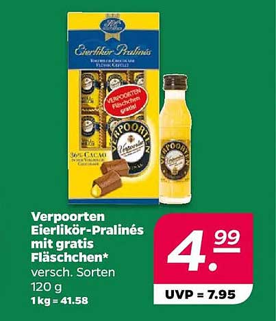 Verpoorten Eierlikör-Pralinés mit gratis Fläschchen