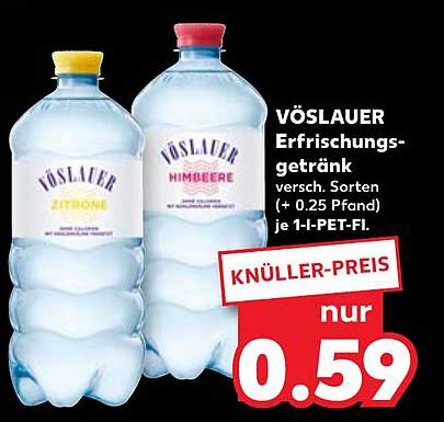 VÖSlauer Erfrischungsgetränk - Zitronen- und Himbeer-Varianten