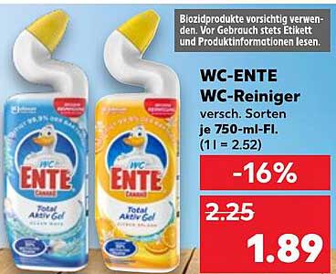 WC-ENTE WC-Reiniger - Verschiedene Sorten 750 ml