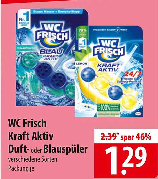 WC Frisch Kraft Aktiv Duft- oder Blauspüler