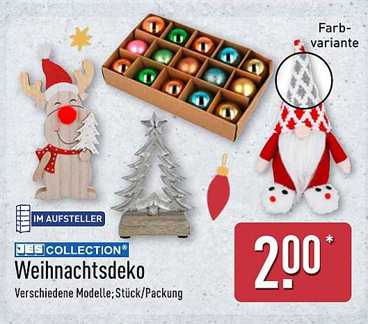 Weihnachtsdeko JES COLLECTION – Verschiedene Modelle; Stück/Packung