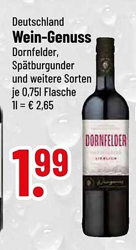 Wein-Genuss: Dornfelder, Spätburgunder und weitere Sorten – 0,75 l Flasche