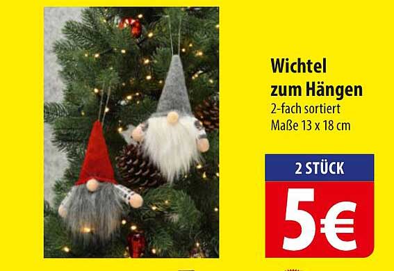 Wichtel zum Hängen - 2 Stück