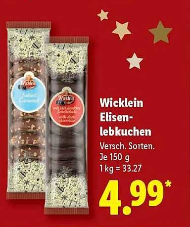Wicklein Elisenlebkuchen - Verschiedene Sorten