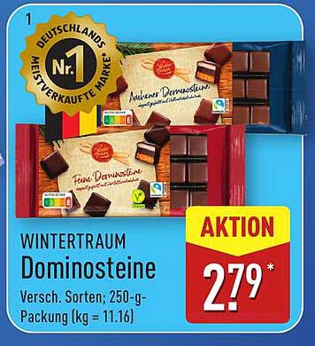WINTERTRAUM Dominosteine Verschiedene Sorten 250-g-Packung