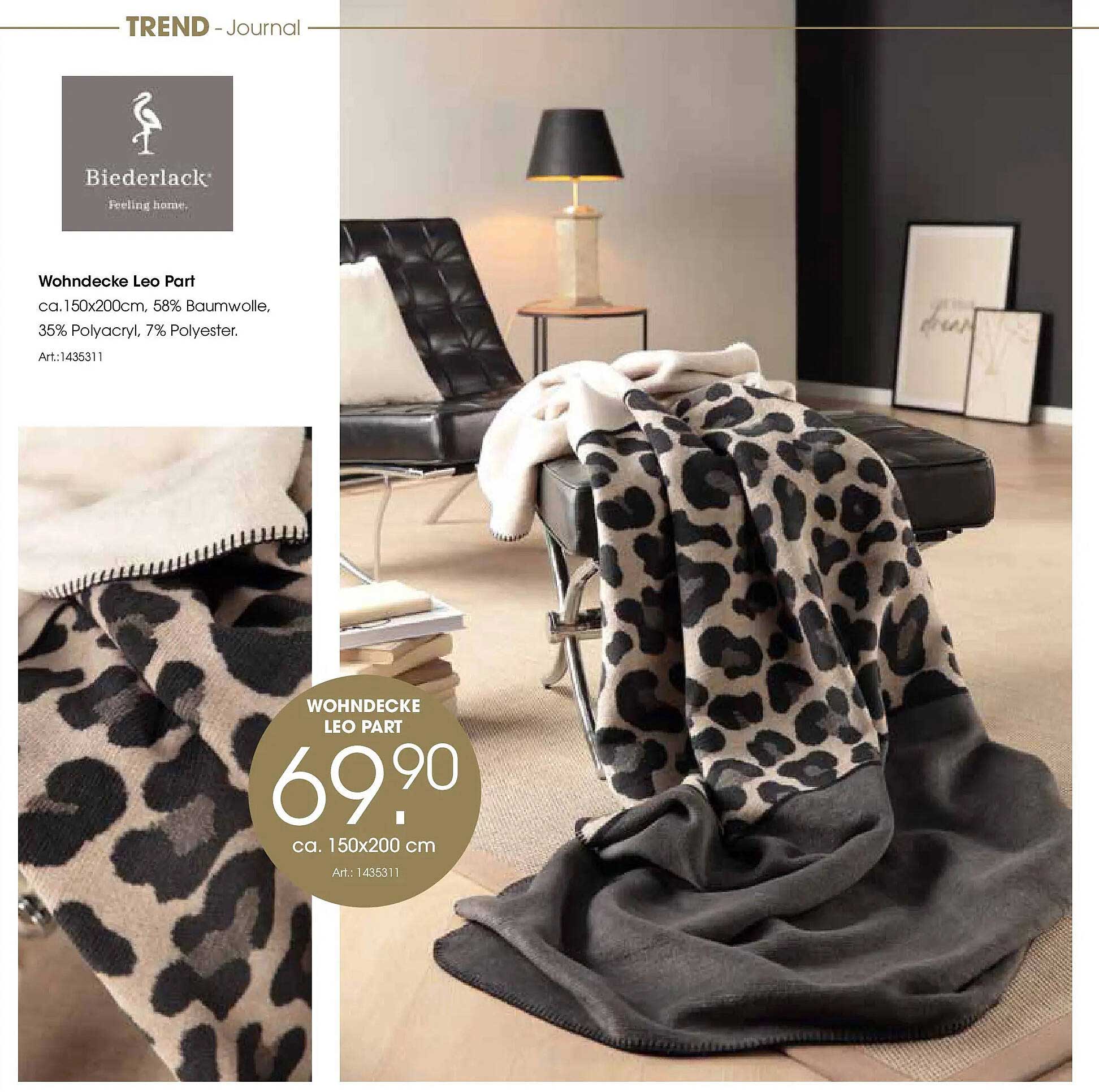 Wohndecke Leo Part 150x200 cm von Biederlack